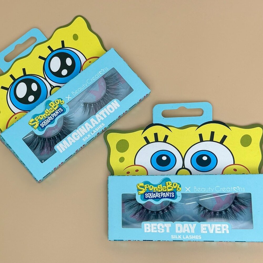 Spongebob squarepants x beauty creations lashes set of 2